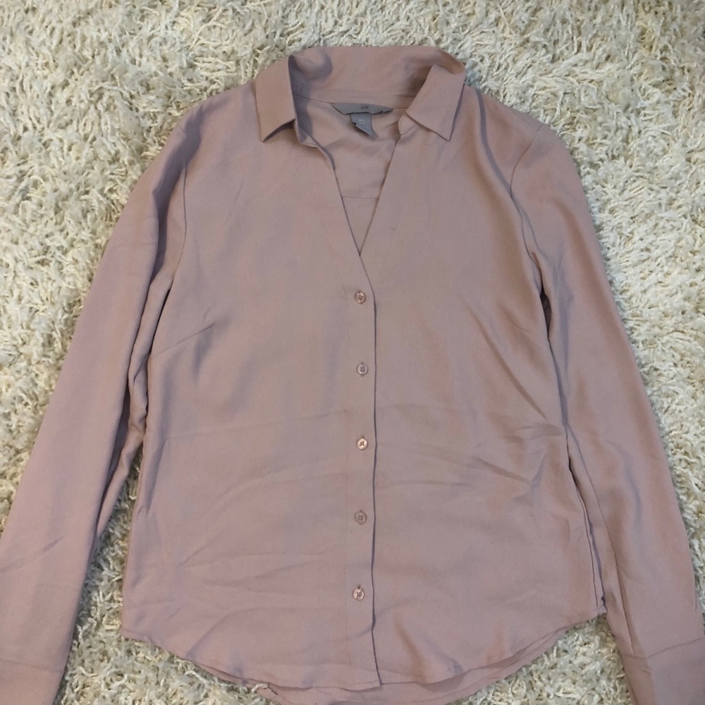 H&M Pink Button Down Top